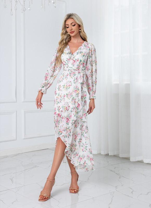 Robe Asymétrique Bordeaux - gallery 2