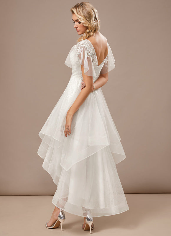 Robe Asymétrique Tulle Élégante - gallery 6