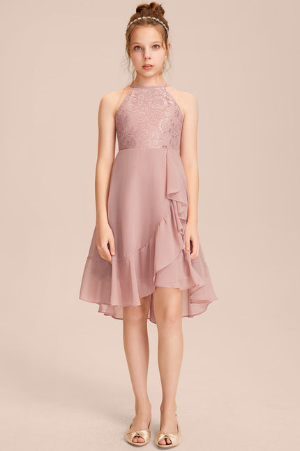 Robe Asymétrique Rose Légère - gallery 2