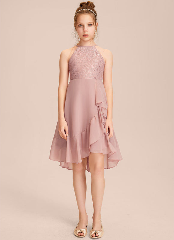 Robe Asymétrique Rose Légère - gallery 2