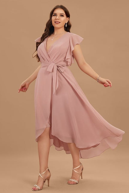 Robe Asymétrique Fluide Vert Pâle - gallery 5
