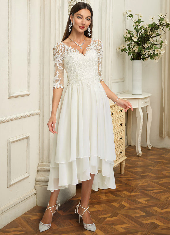 Robe Asymétrique Vaporeuse Élégante - gallery 2
