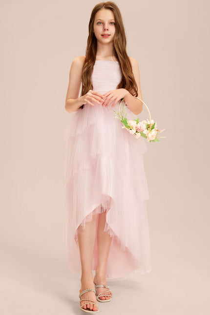 Robe Asymétrique Tulle Rose Pastel - gallery 2