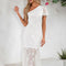 Robe Asymétrique Blanche Florale