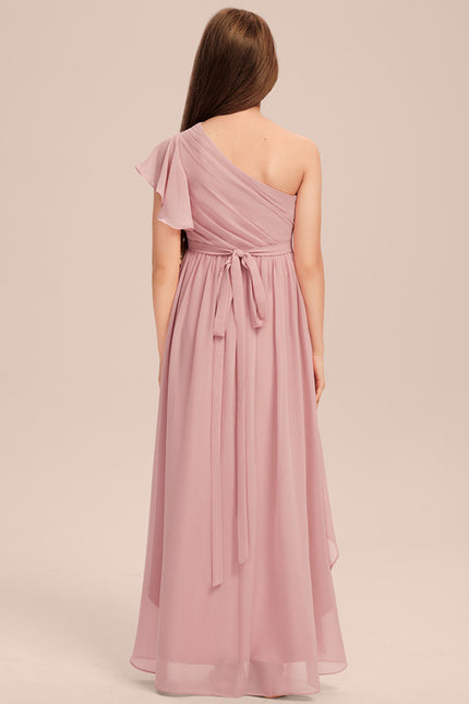 Robe Asymétrique En Mousseline Légère - gallery 4