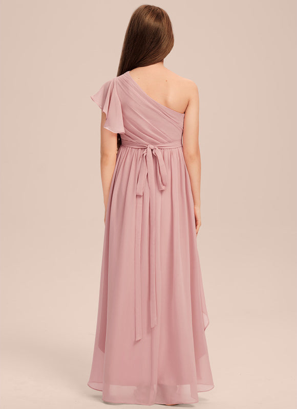 Robe Asymétrique En Mousseline Légère - gallery 4