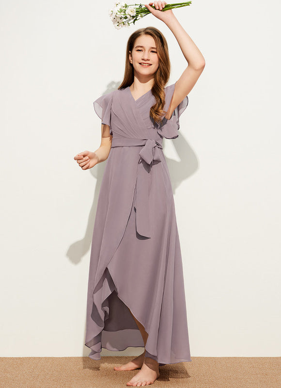 Robe Asymétrique Élégance Lilas Flottante - gallery 1