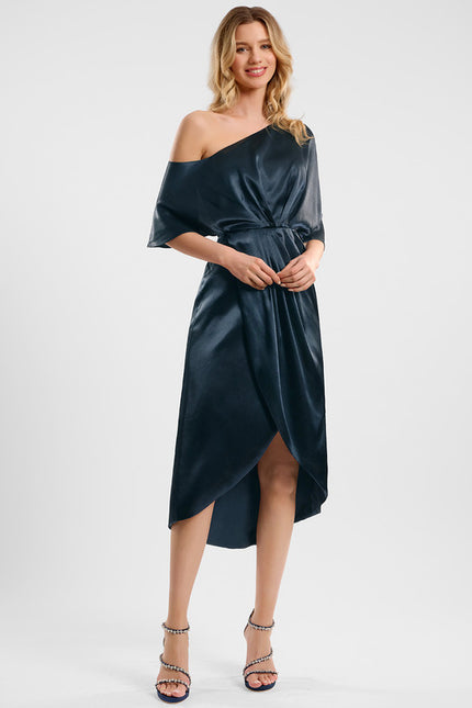 Robe Noire Epaule Asymétrique - gallery 1