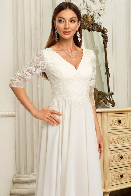 Robe Asymétrique Élégante Dentelle - gallery 3