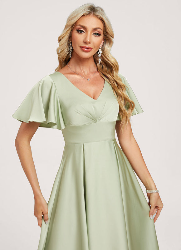 Robe Asymétrique Harmonie Émeraude - gallery 4
