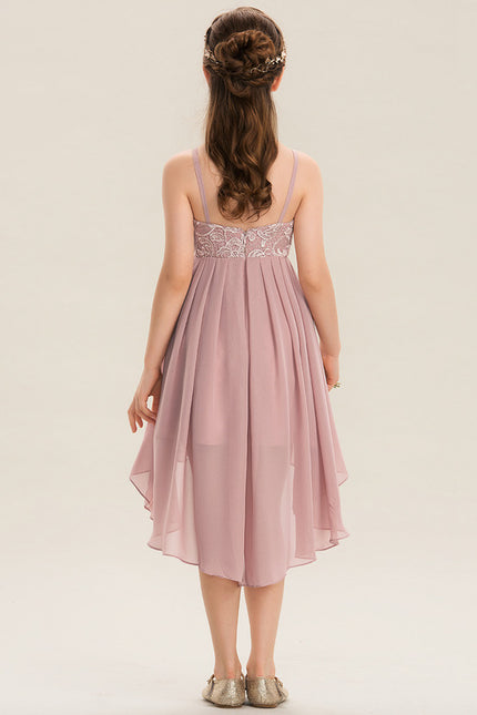Robe Asymétrique Élégante Rosée - gallery 3