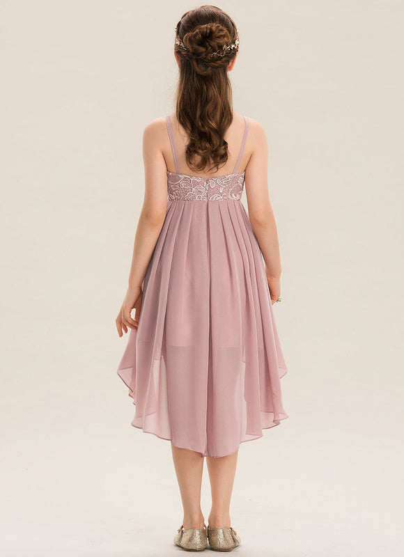 Robe Asymétrique Élégante Rosée - gallery 3