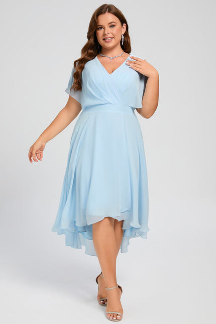Robe Asymétrique Fluide Vert Pâle - gallery 7