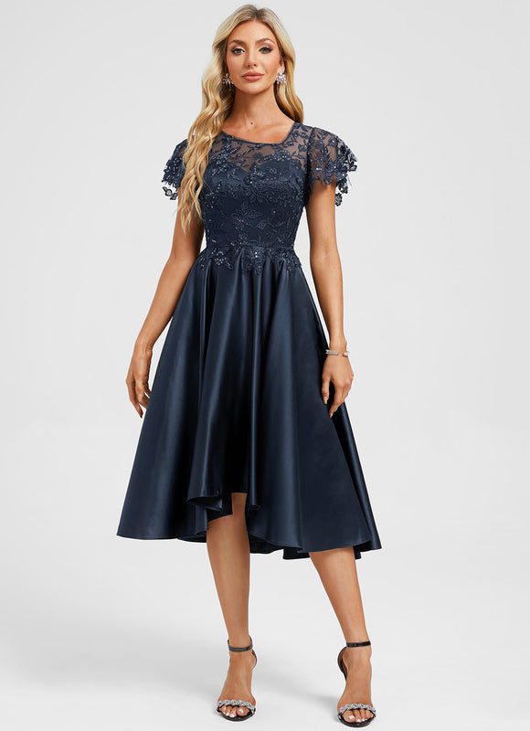 Robe Asymétrique Cocktail Élégante - gallery 3