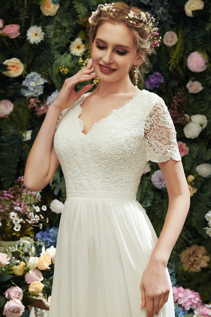 Robe Asymétrique Élégante Dentelle - gallery 3