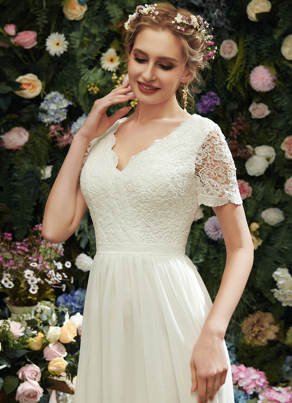 Robe Asymétrique Élégante Dentelle - gallery 3