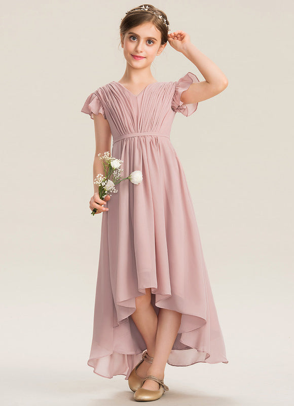Robe Asymétrique Rose Flottante - gallery 1