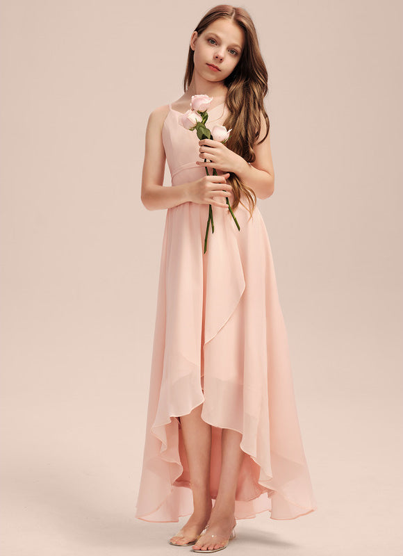 Robe Asymétrique Flottante Beige - gallery 7