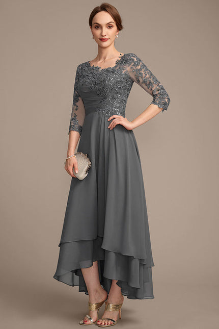 Robe De Soirée Asymétrique Grande Taille - gallery 3