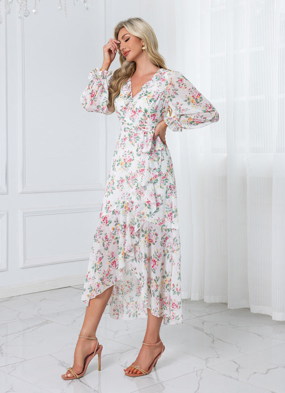 Robe Asymétrique Bordeaux - gallery 1