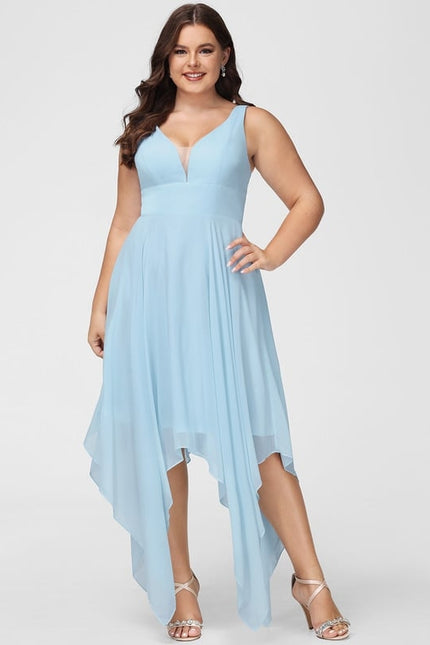 Robe Asymétrique Fluide Vert Pâle - gallery 7