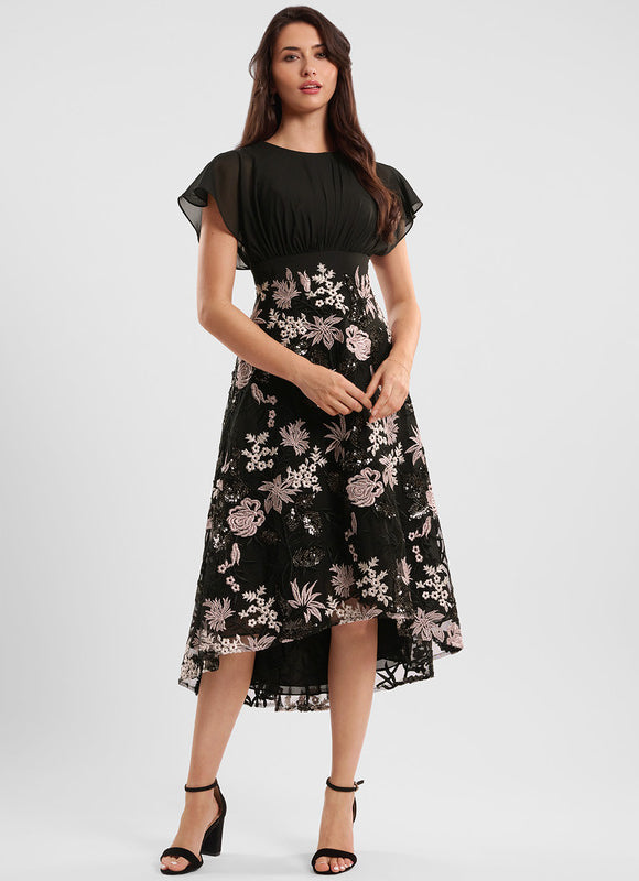 Robe Dentelle Asymétrique - gallery 2