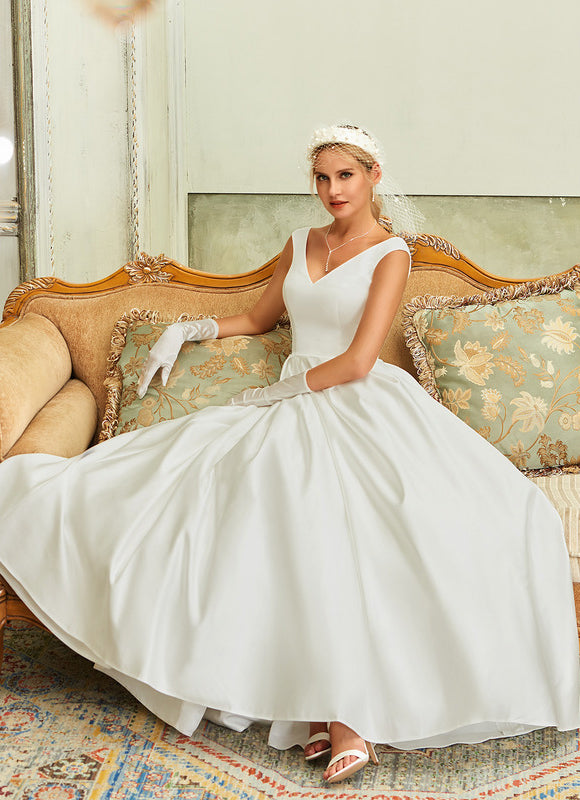 Robe Asymétrique Satinée Épurée - gallery 4