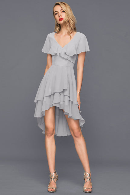 Robe Asymétrique Fluide Vert Pâle - gallery 1