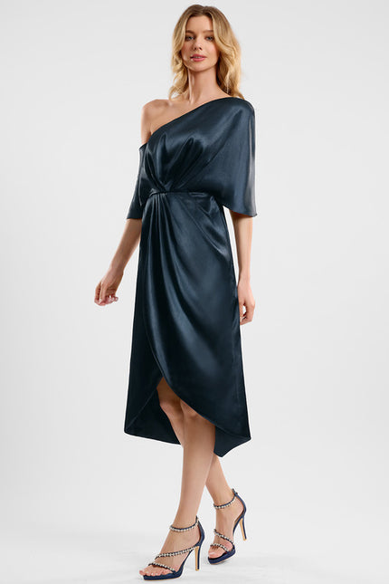 Robe Noire Epaule Asymétrique - gallery 3