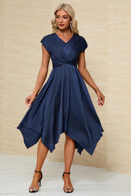 Robe Asymétrique Vaporeuse Satinée - gallery 2
