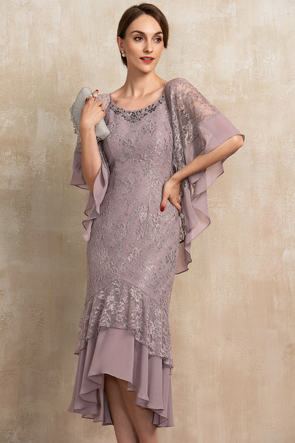 Robe Asymétrique Mère Mariée Chic