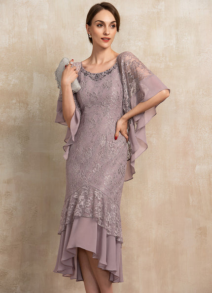 Robe Asymétrique Mère Mariée Chic