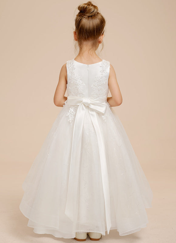 Robe Asymétrique Tulle Blanche - gallery 5