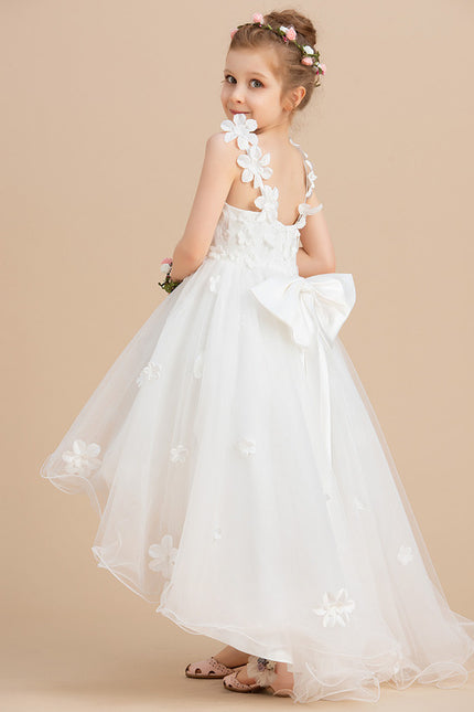 Robe Asymétrique Tulle Florale - gallery 1