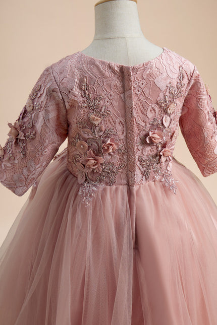 Robe Asymétrique Tulle Fleurie - gallery 4