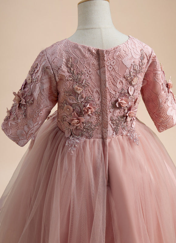 Robe Asymétrique Tulle Fleurie - gallery 4