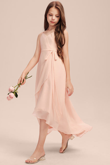 Robe Asymétrique Flottante Beige - gallery 6