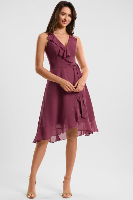 Robe Asymétrique Fluide Vert Pâle - gallery 2