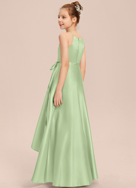 Robe Asymétrique Satin Fluide - gallery 7