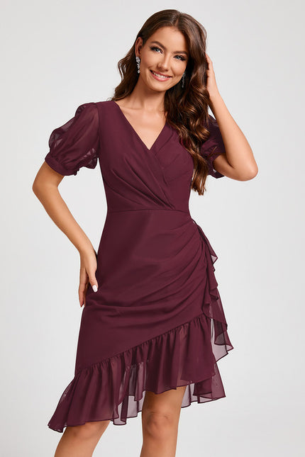 Robe Asymétrique Fluide Grisâtre - gallery 4