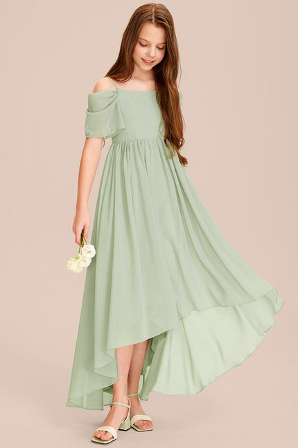 Robe Asymétrique Asymétrique Vert Pâle - gallery 6