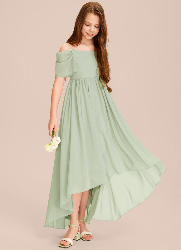 Robe Asymétrique Asymétrique Vert Pâle - gallery 6