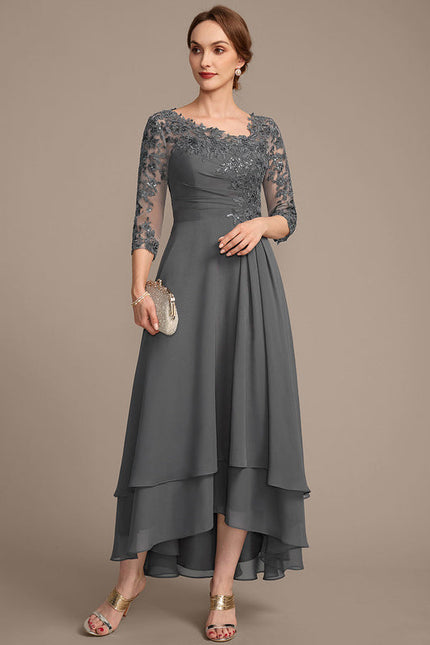 Robe De Soirée Asymétrique Grande Taille - gallery 2