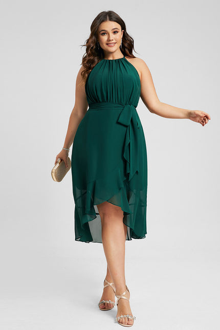 Robe Asymétrique Flottante Émeraude - gallery 8