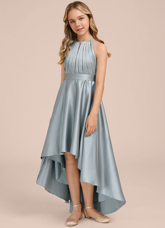 Robe Asymétrique Satin Fluide - gallery 4