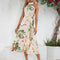 Robe Asymétrique Midi Florale Chic
