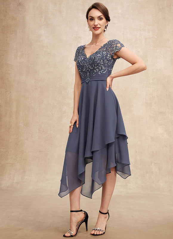 Robe Asymétrique Mousseline Fleurie - gallery 3
