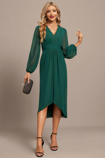 Robe Asymétrique Vert Émeraude Élégante - gallery 6