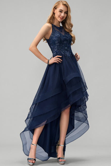 Robe Asymétrique Tulle Ondulée - gallery 3