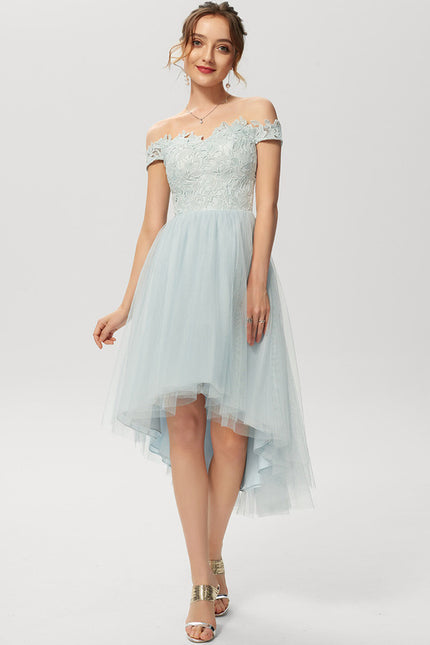Robe Asymétrique Tulle Ciel - gallery 1